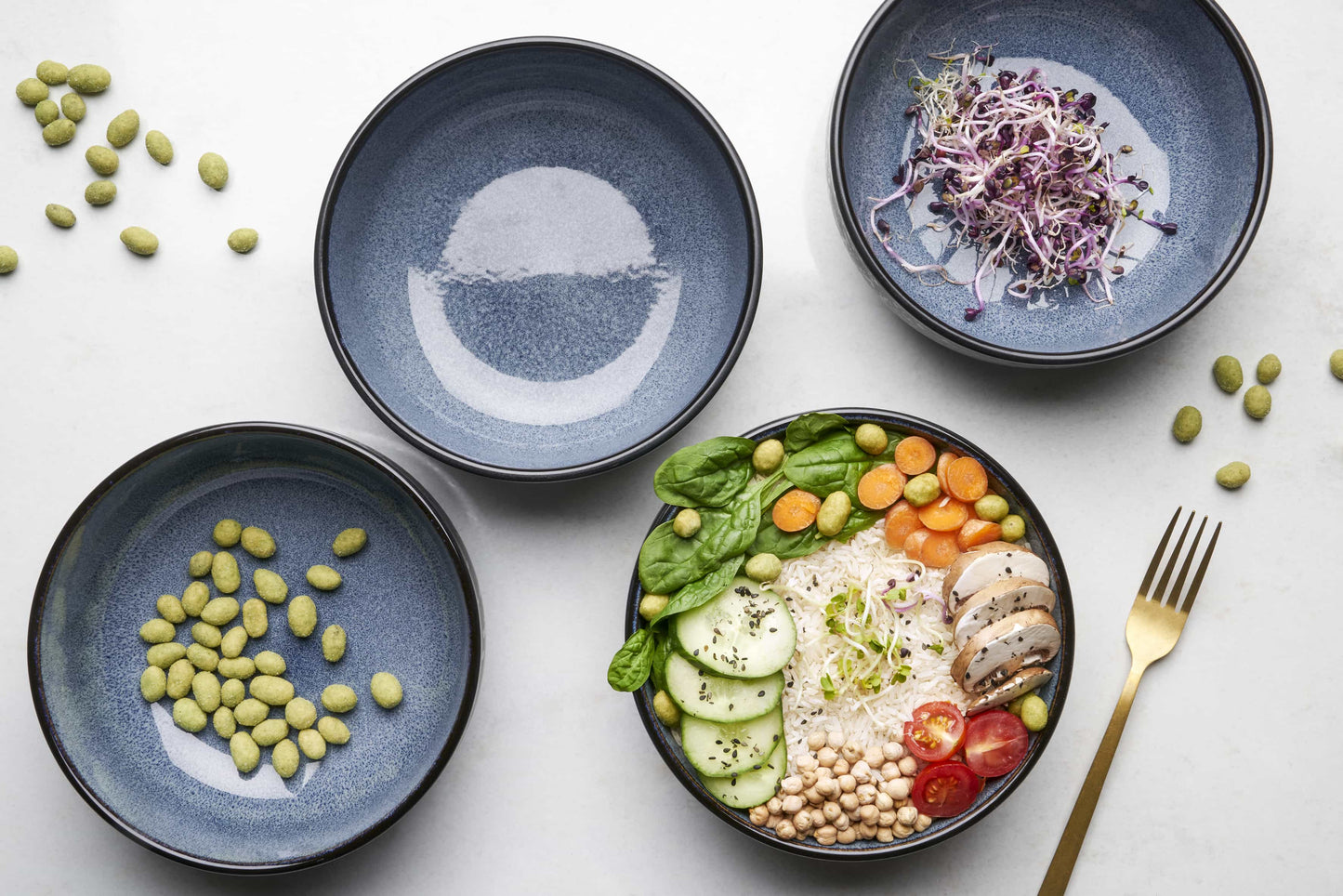 "Frühstück ans Bett"-Set Blau