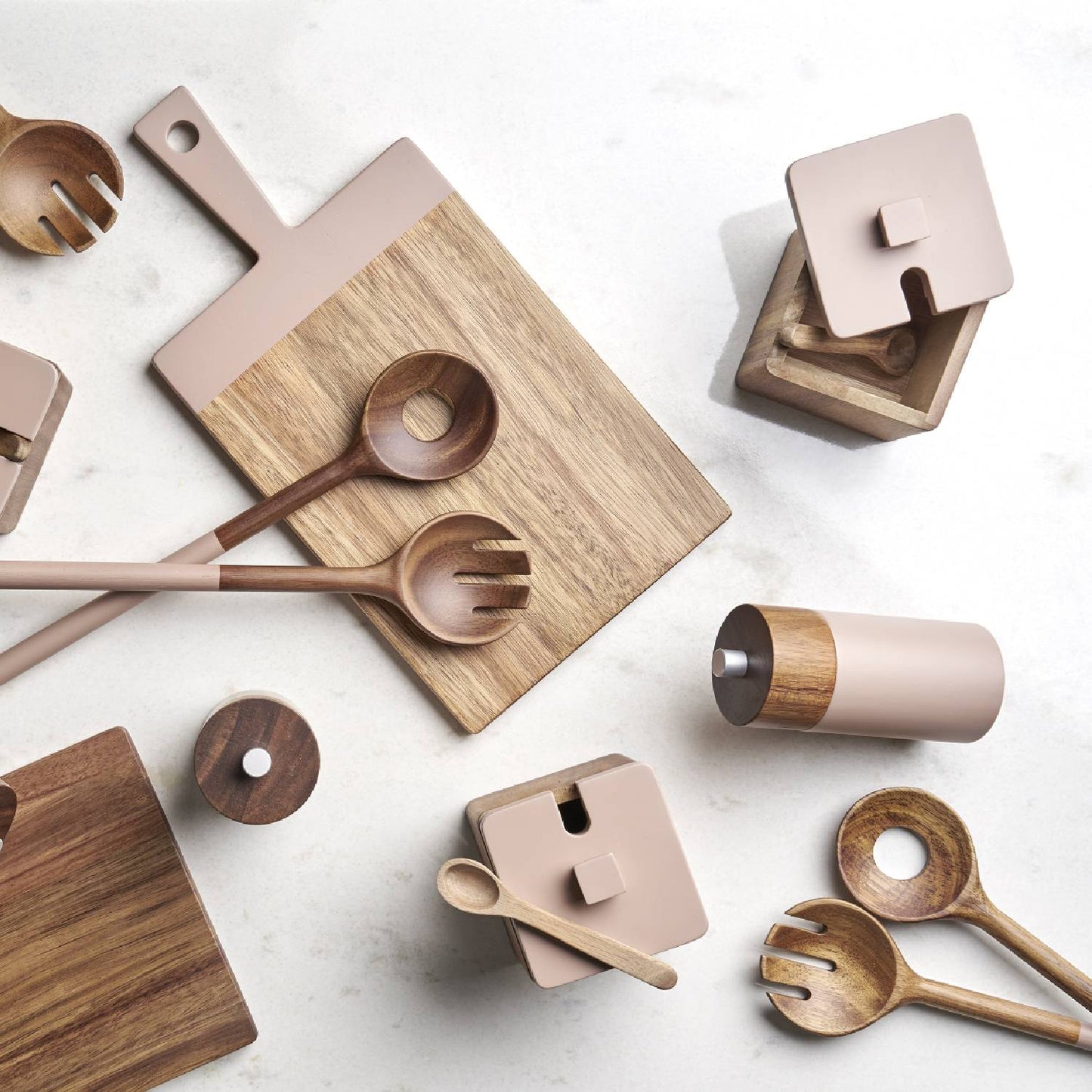 Küchenhelfer Zubehör Serie Woody Holz Rubber Coating Töchter&Söhne