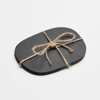 Wende-Untersetzer Taupe&Schwarz, 4er Set, Töchter&Söhne, Tischdekoration