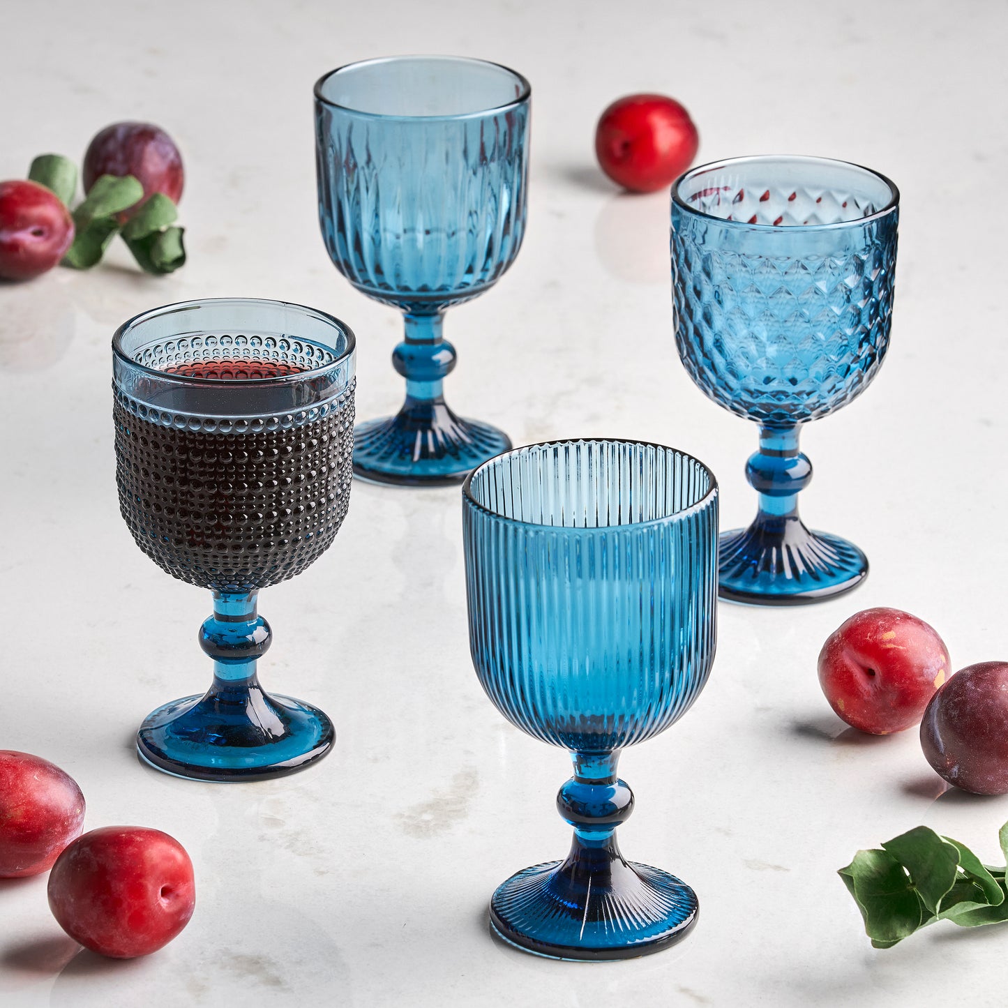 Lina Kelchgläser Blau 4er-Set