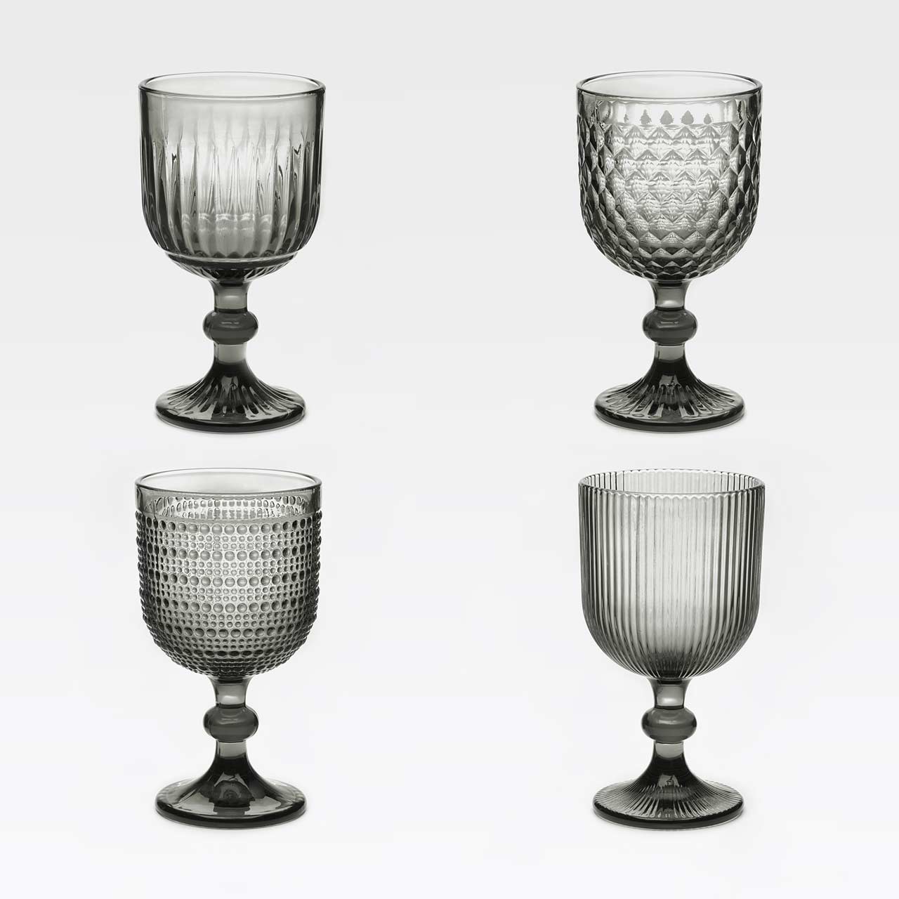 Lina Kelchgläser Grau 4er-Set
