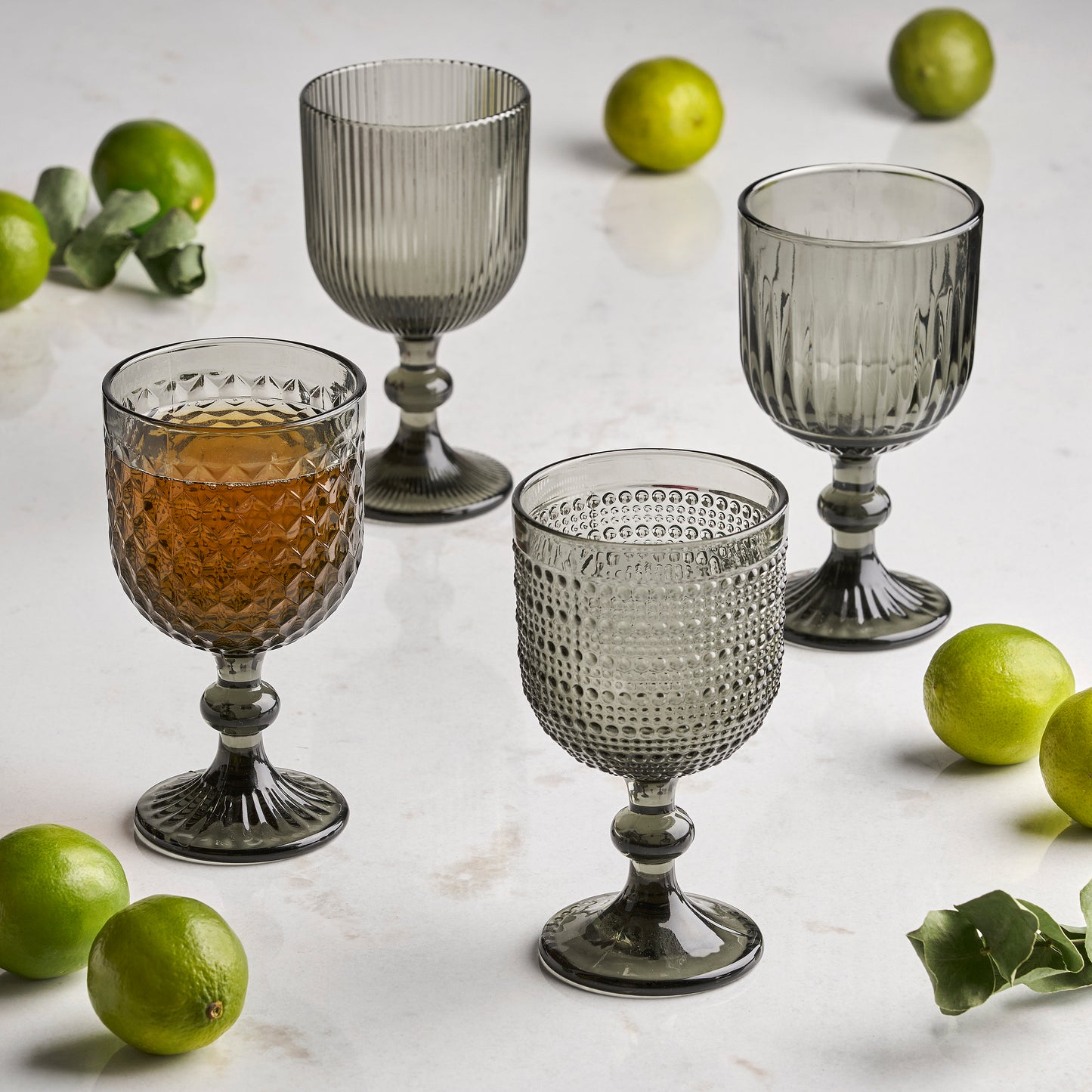 Lina Kelchgläser Grau 4er-Set