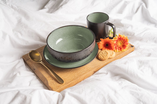 "Frühstück ans Bett"-Set Grün