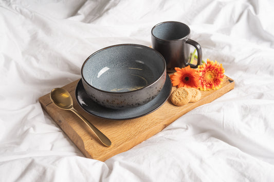 "Frühstück ans Bett"-Set Blau