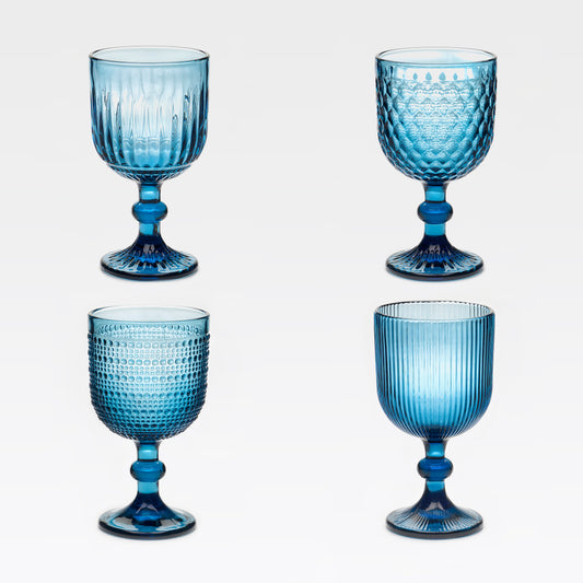 Lina Kelchgläser Blau 4er-Set