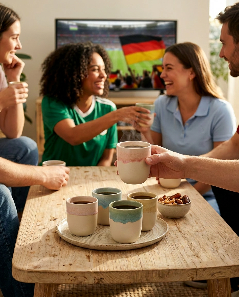 Kaffeebecher, Espressobecher Serie Leni, Fußball WM